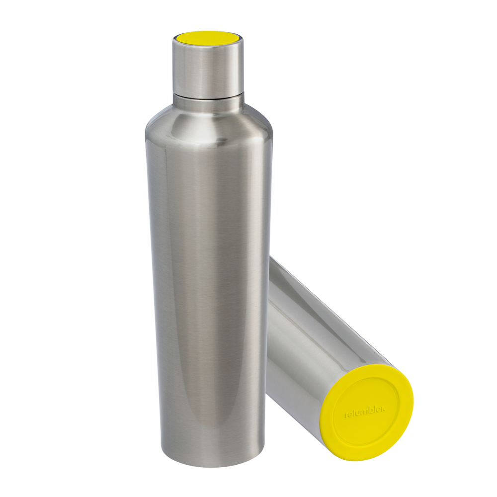 Thermotrinkflasche RETUMBLER-myDRINQEO 770 - gelb, silber