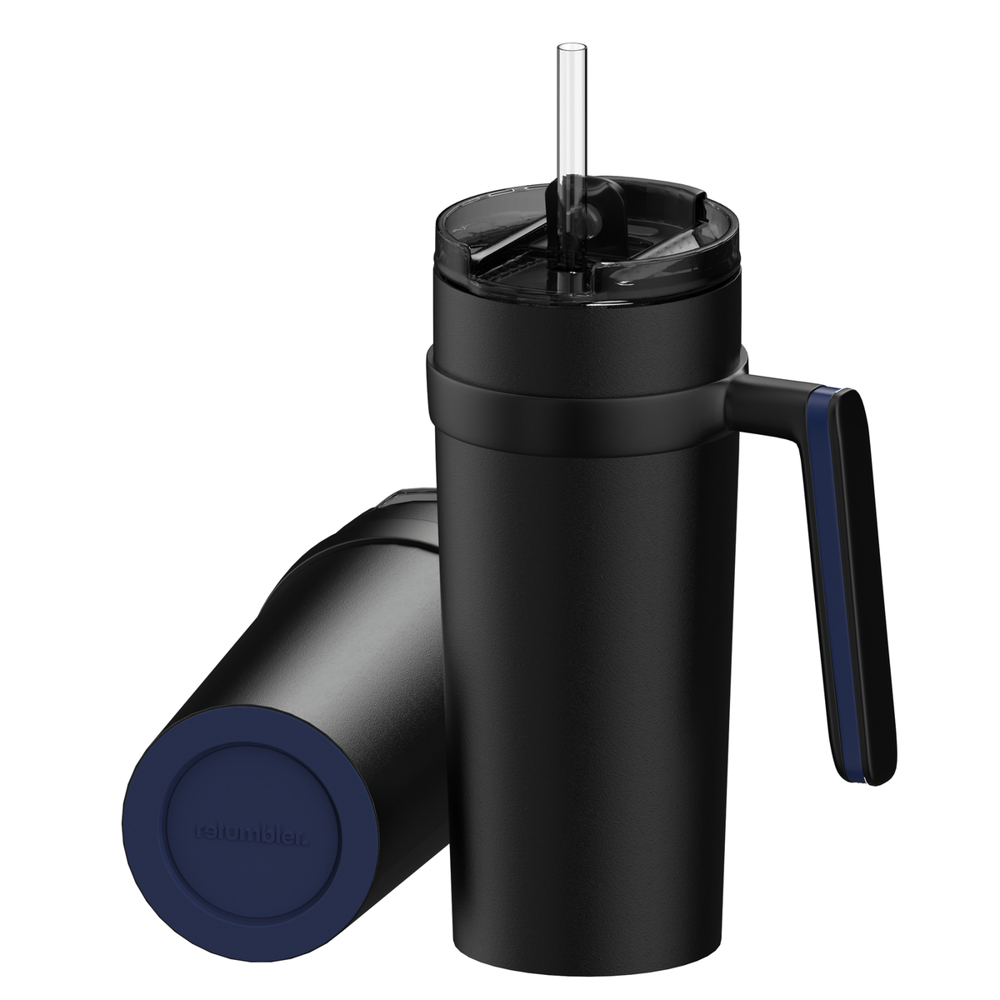 Thermobecher RETUMBLER-myORINOCO CERAMIC - dunkelblau, schwarz