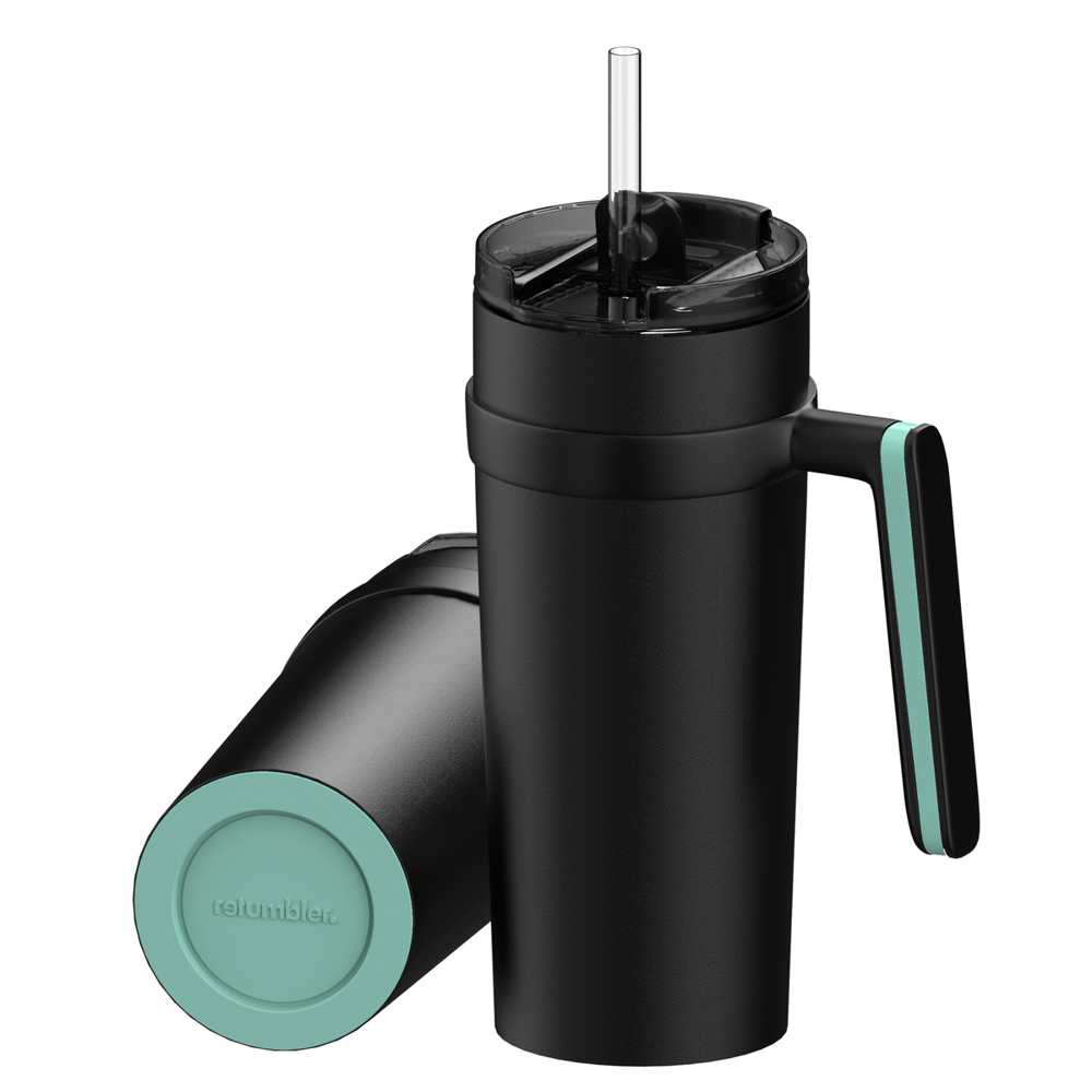 Thermobecher RETUMBLER-myORINOCO CERAMIC - mint, schwarz