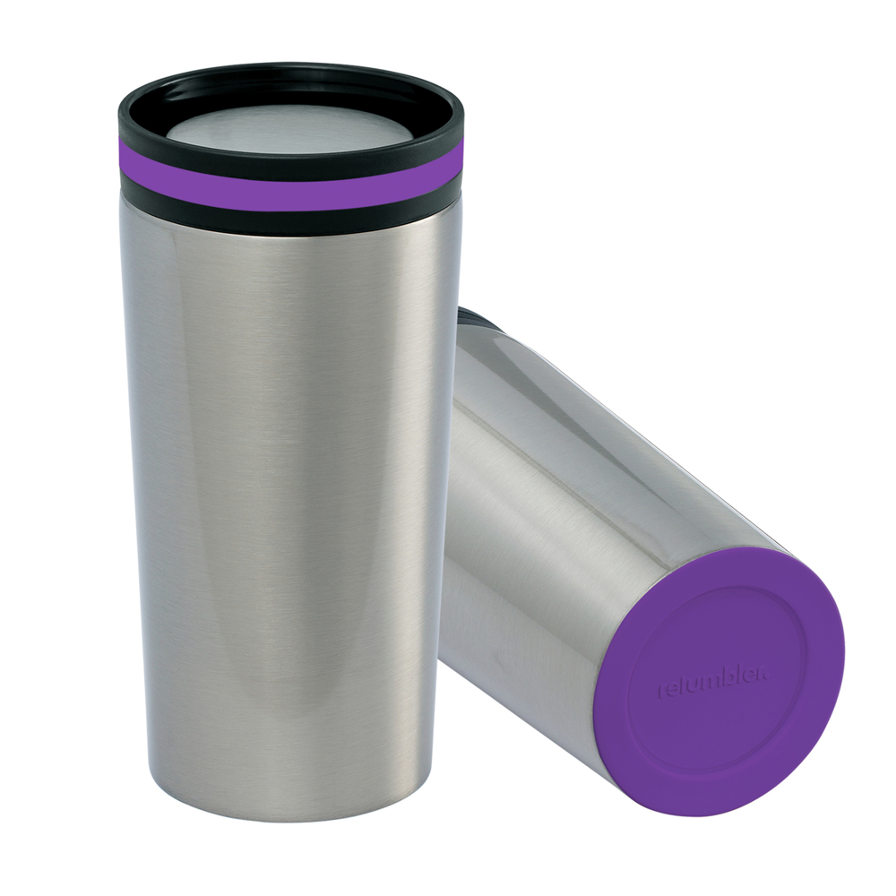 Thermobecher RETUMBLER-myDRINQEO - lila, silber
