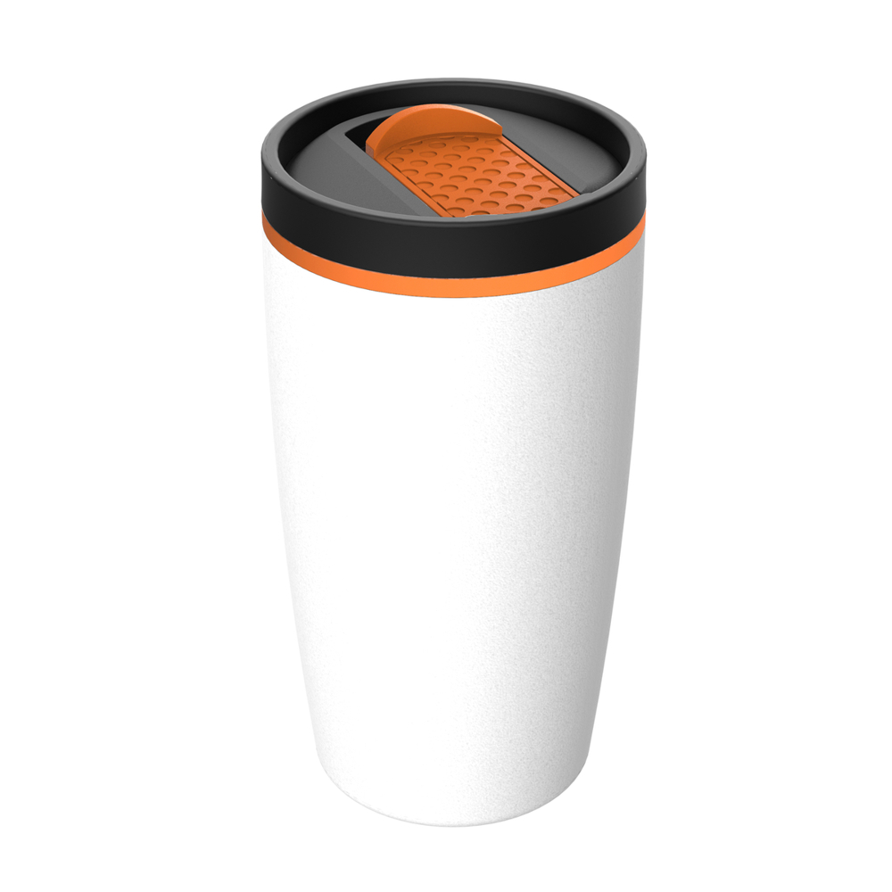 Thermobecher RETUMBLER-METZ - orange, weiß