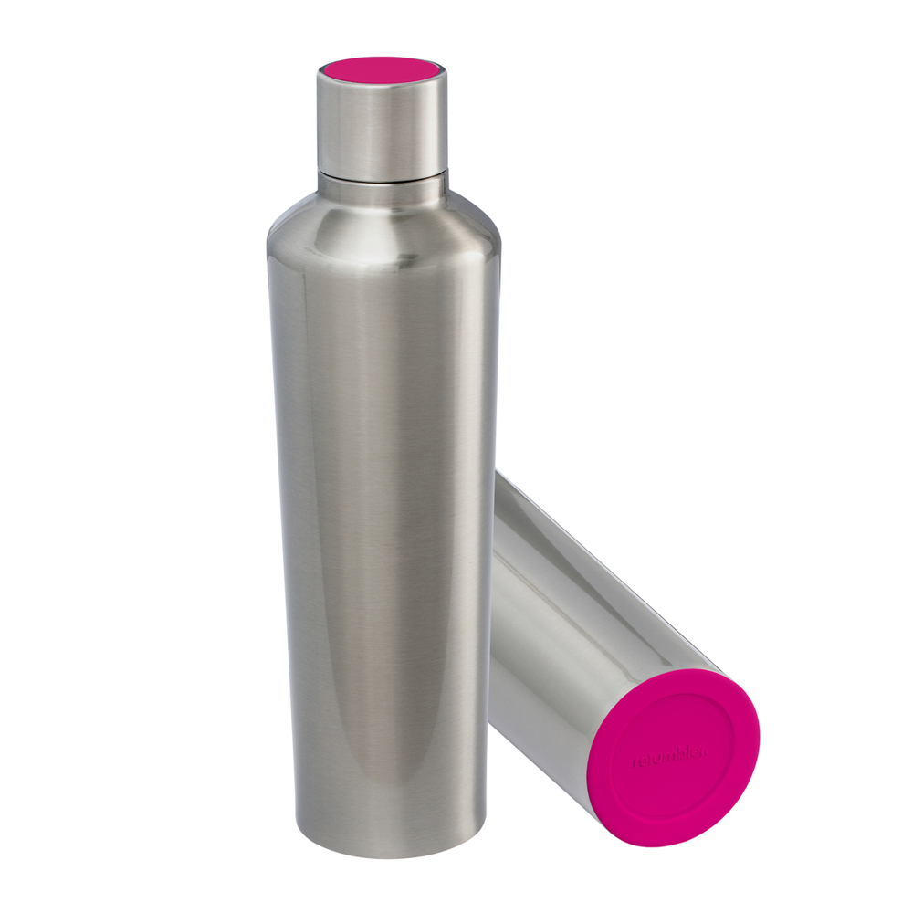 Thermotrinkflasche RETUMBLER-myDRINQEO 770 - magenta, silber