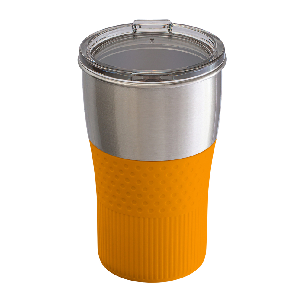 Trinkbecher RETUMBLER-MEZZO - orange, silber