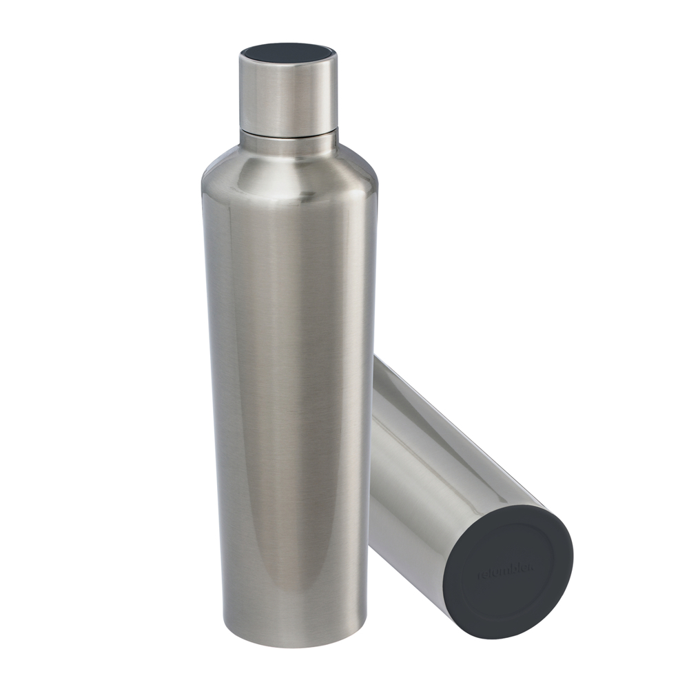 Thermotrinkflasche RETUMBLER-myDRINQEO 770 - dunkelgrau, silber