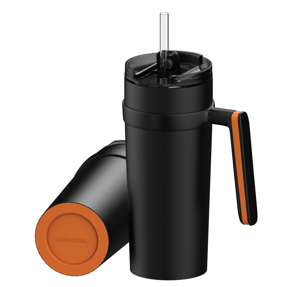 Thermobecher RETUMBLER-myORINOCO CERAMIC - orange, schwarz