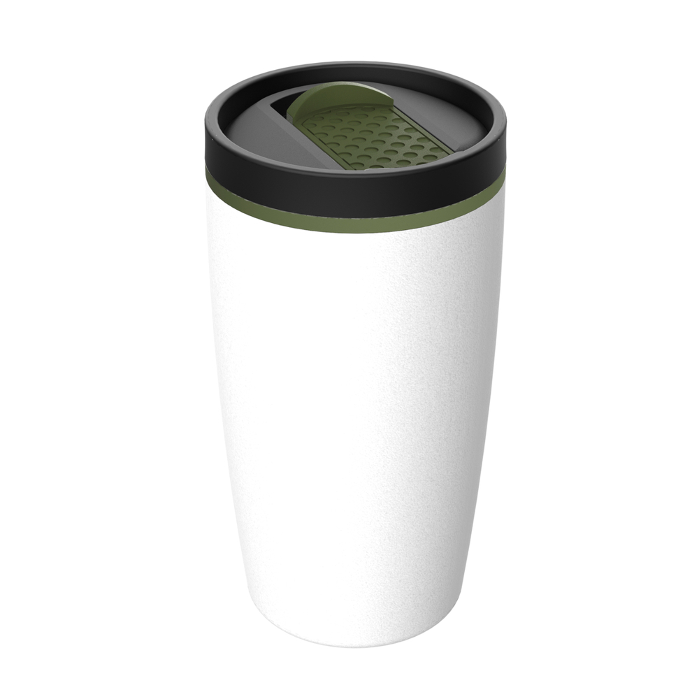 Thermobecher RETUMBLER-METZ - olivgrün, weiß