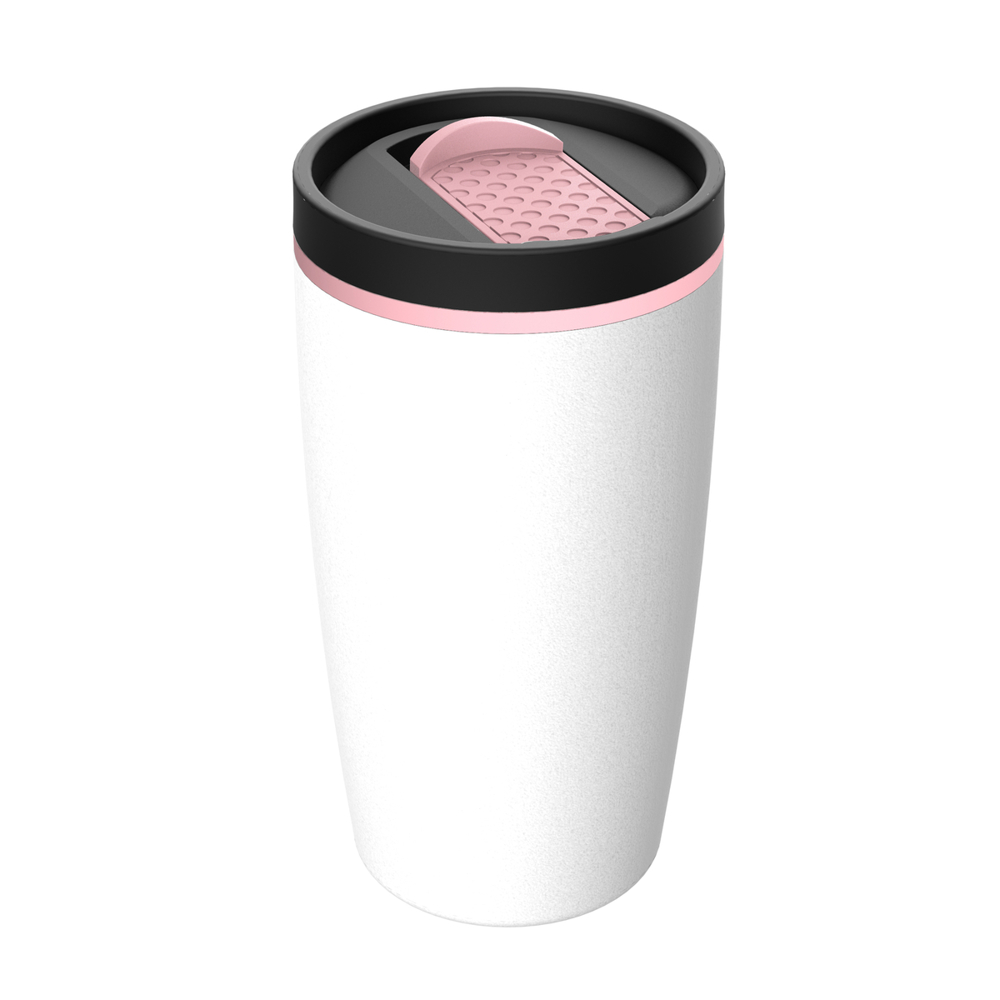 Thermobecher RETUMBLER-METZ - hellmagenta, weiß