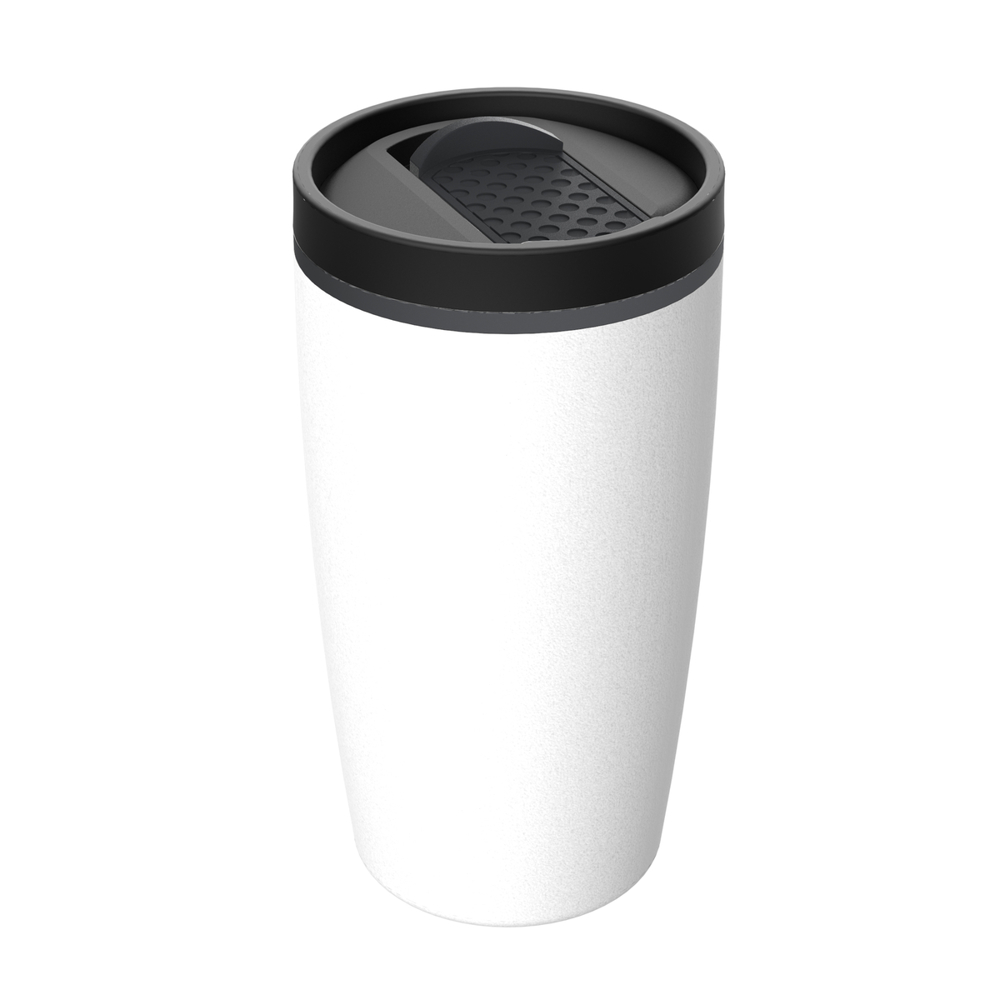 Thermobecher RETUMBLER-METZ - dunkelgrau, weiß