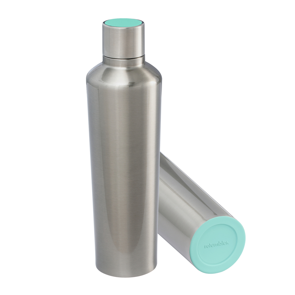 Thermotrinkflasche RETUMBLER-myDRINQEO 770 - mint, silber