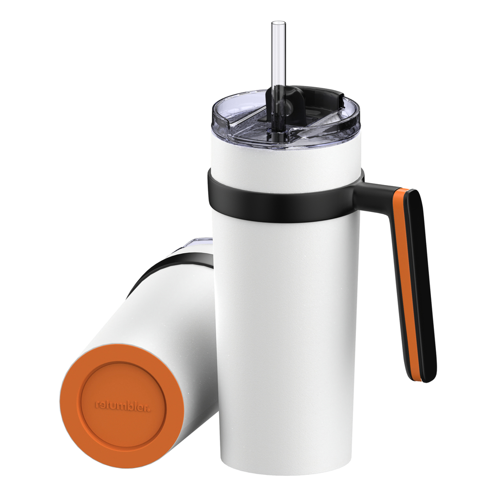 Thermobecher RETUMBLER-myORINOCO CERAMIC - orange, weiß