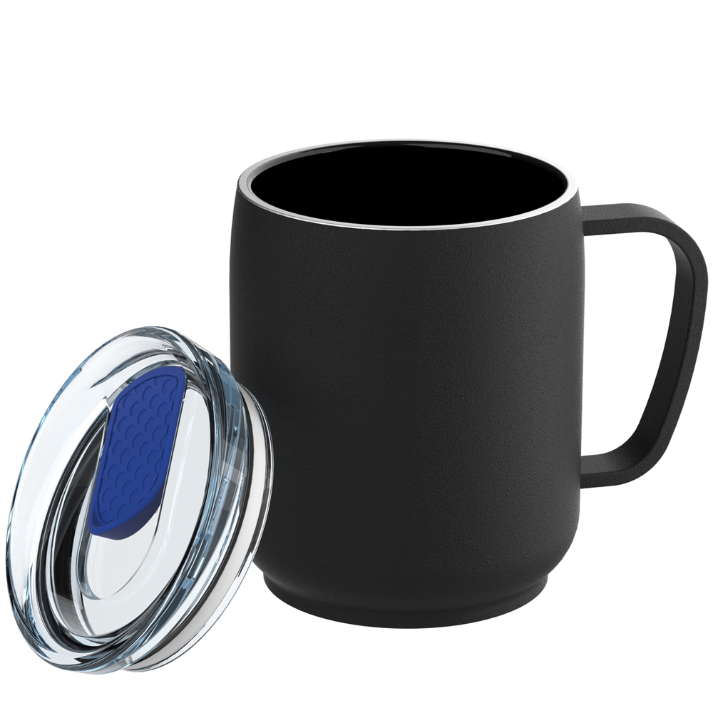 Thermobecher RETUMBLER-myNIZZA CERAMIC - schwarz, blau, transparent
