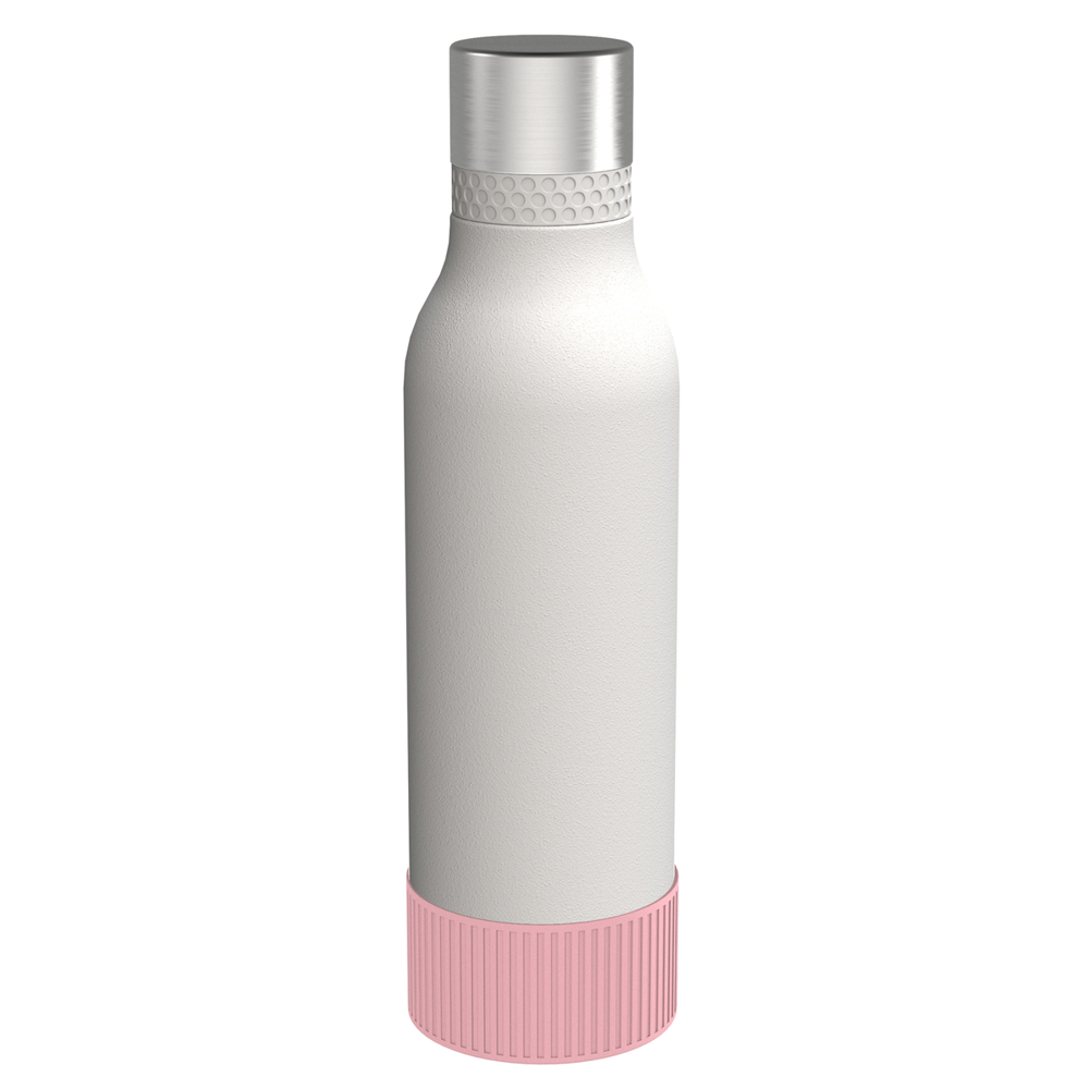 Trinkflasche RETUMBLER-myTOULON II 820 - hellmagenta, rose, silber, weiß