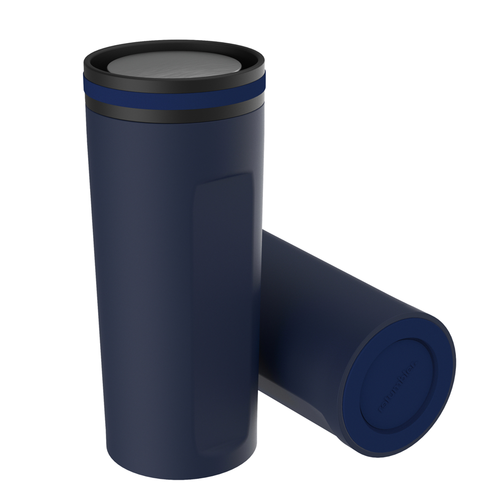 Thermobecher RETUMBLER-mySTEELONE - dunkelblau, weiß, marineblau, schwarz, silber