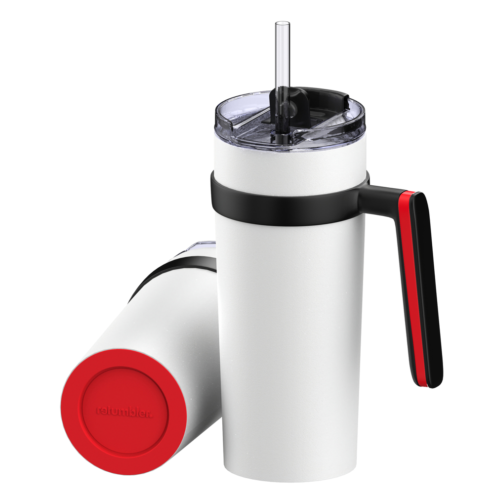 Thermobecher RETUMBLER-myORINOCO CERAMIC - rot, weiß