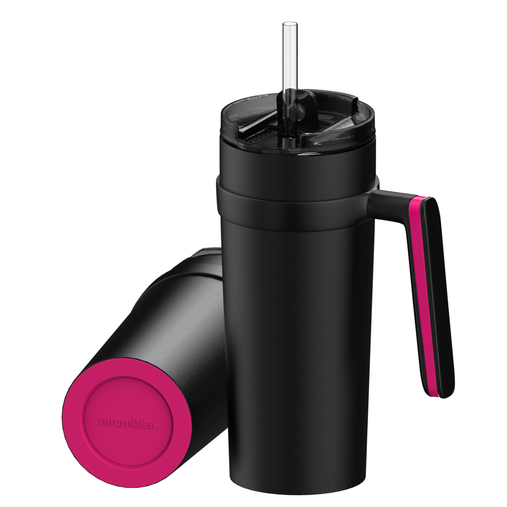 Thermobecher RETUMBLER-myORINOCO CERAMIC - magenta, schwarz
